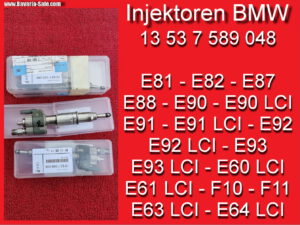 4 Einspritzdüse Injektoren BMW E81 E87 E90 E60 F10 F11 E63 E64 Einspritzventil 120i 13537589048