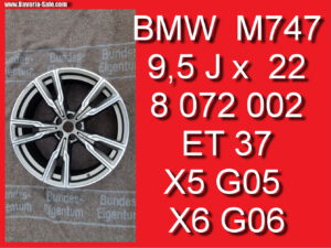 Original BMW M Felge 9,5 x 22 ET37