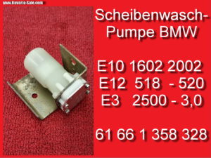 ❌ Scheibenwaschpumpe BMW E10 1602 2002 E3 E12 Wischwasserpumpe 61661358328