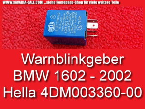 Warnblinkrelais BMW 1602 2002 E10 Blinkrelais Hella 4DM003360-00 VW T4