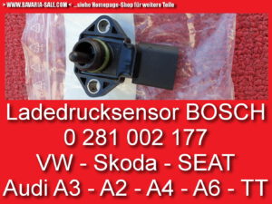 Neu Sensor Ladedruck Audi VW Bosch 0281002177 Ladedrucksensor