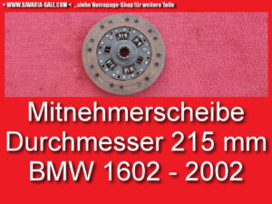 Mitnehmerscheibe Kupplung MF 215 BMW 1602 2002 E10 LUK